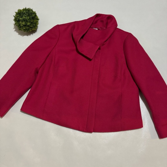 Talbots Pink Wool Blend Jacket Coat Blazer Classic Spring Old Money Plus Size 18 - Picture 1 of 6